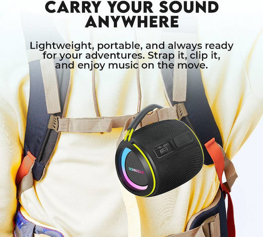 Sonic Gear SonicGo! Boom 2 Ηχείο Bluetooth 10W με Διάρκεια Μπαταρίας έως 5 ώρες Μαύρο