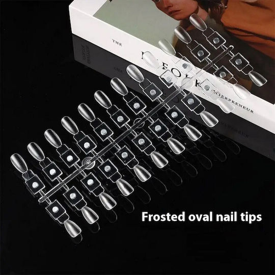 Magnetic Color Chart Book for 120 Nail Polish Slots & Magnetic Gel Clear Almond Tips
