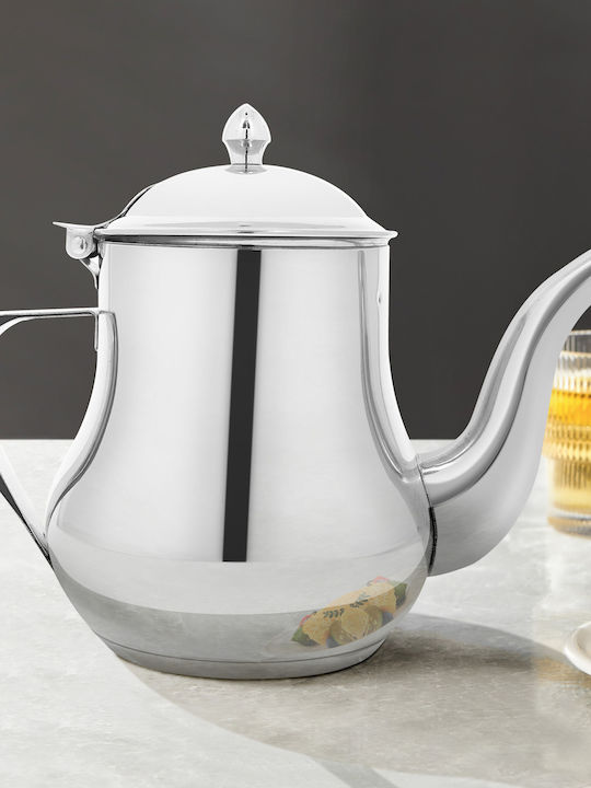 Signature Stainless Steel Teapot Capacity 1.4l Spout Lid Silver