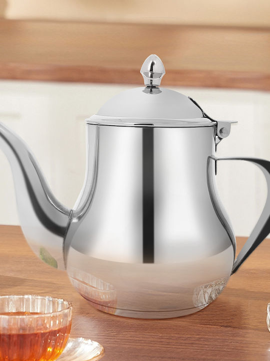 Ceainic Inox Signature Cu Capac și Cioc Precizie Argintiu
