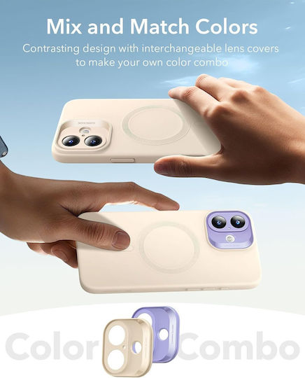 ESR Cloud Halolock Umschlag Rückseite Silikon / Kunststoff 1.2mm Hellblau (iPhone 16)