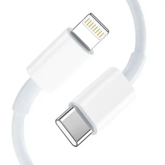 Tech-Protect Ladegerät GaN mit USB-A Anschluss und USB-C Anschluss und Kabel USB-C - Lightning 45W Stromlieferung / Schnellaufladung 3.0 Weißs (NCA45W)