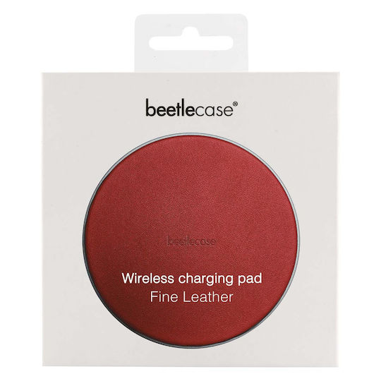 Wireless Charger (Qi Pad) 10W Reds (BEETLECASE Leather)