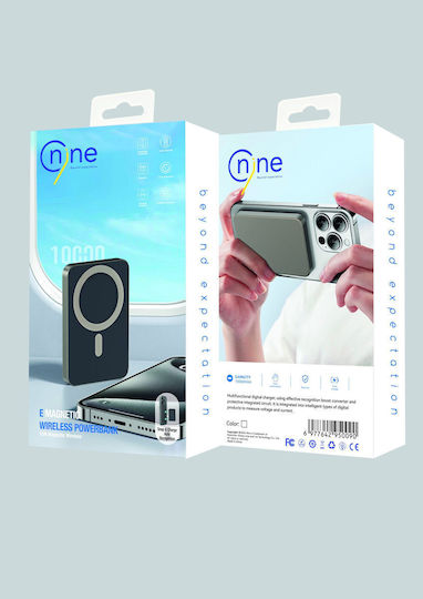 Nine E61b 15w Wireless MagSafe Power Bank 20w Type-c Input Output 10000mAh Silver