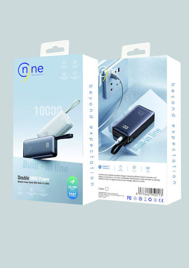 Nine Y369 22.5w Încărcare Rapidă Mini Power Bank 10000mah Negru