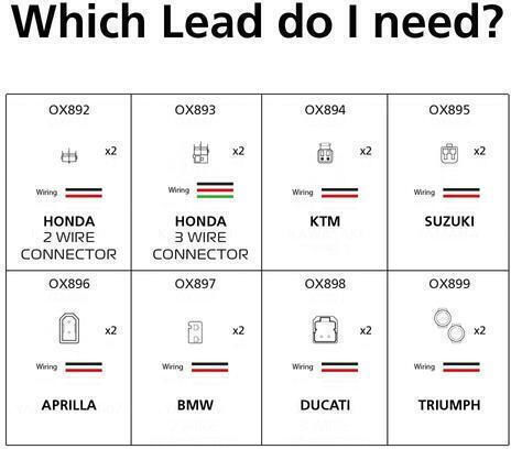 Oxford Indicator Wires Compatible Models Aprilia – Easy Connection Universal Aftermarket Indicators