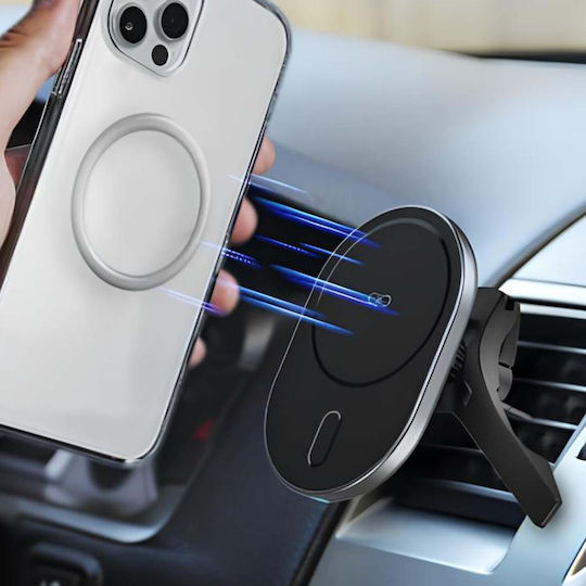 Force Power Car Charger Air Vent Compatible Magsafe 15w Black