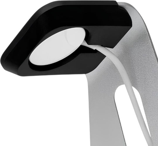 Eko Модерен Устойчив Стоманен Заряден Стойка Apple Watch Сребърен