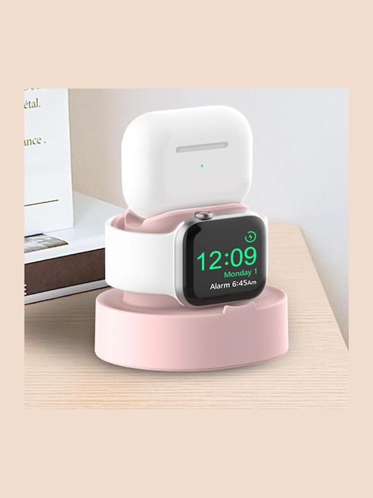 Eko Charging Cradle 2-in-1 Apple Watch Airpods Smartphone Pink