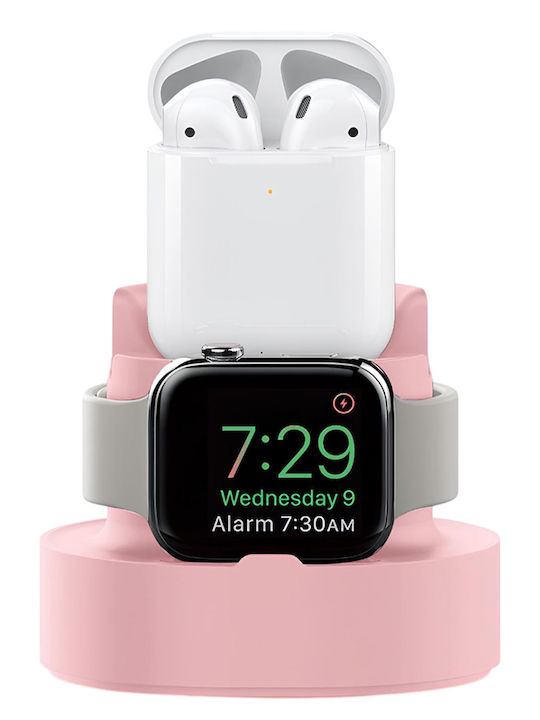 Eko Charging Cradle 2-in-1 Apple Watch Airpods Smartphone Pink