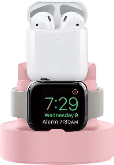 Eko Charging Cradle 2-in-1 Apple Watch Airpods Smartphone Pink