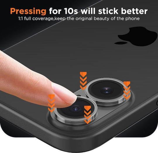 Tech-Protect Camfull Fit+ Протектор За Камера Закалено Стъкло Прозрачен За iPhone 17