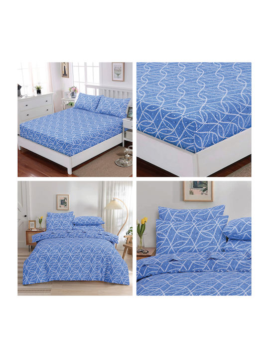 Casa Colori Sheet Sets Single with Elastic 100x200+30cm. Imperial Imperial Blue 3pcs