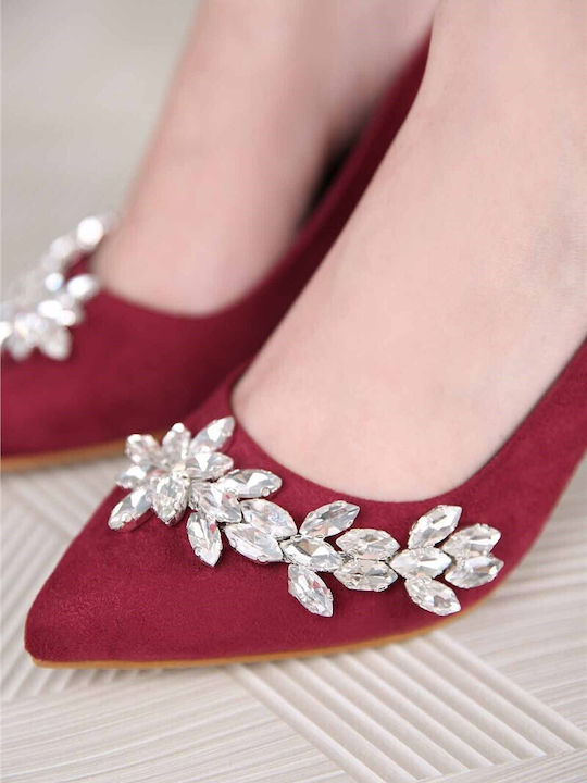 Suede Burgundy Heels