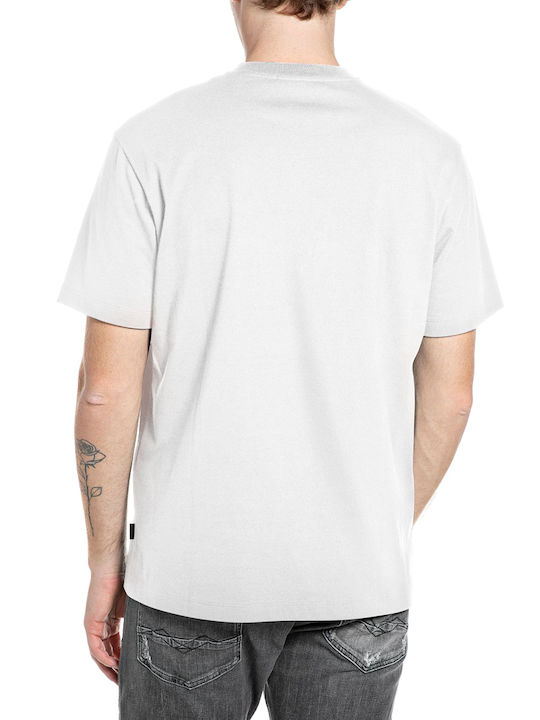 Replay T-shirt Ecru-black