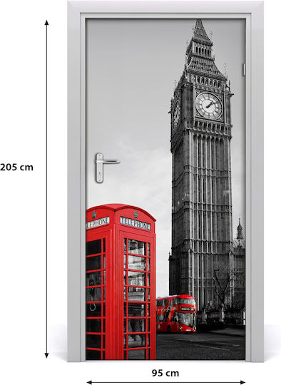 Dekorativer Aufkleber Tür Big Ben London 95x205cm Tulup