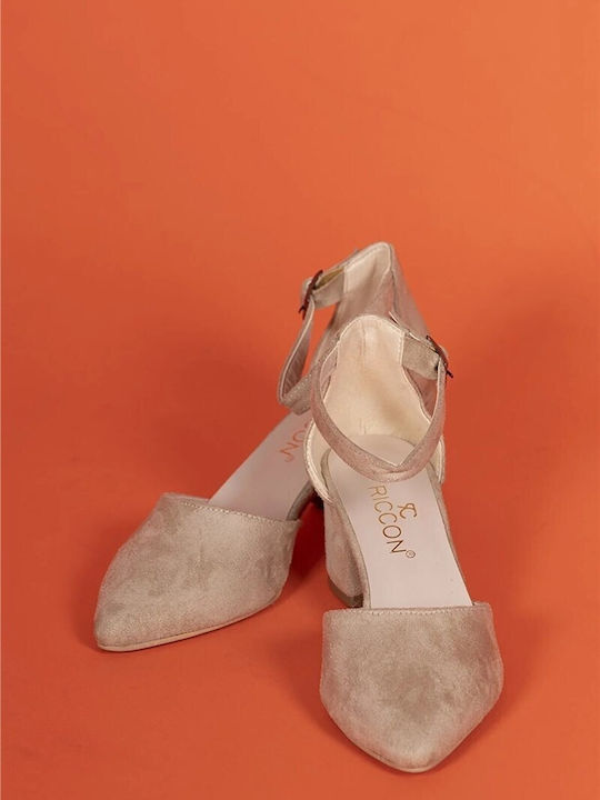 Suede Γόβες Μπεζ
