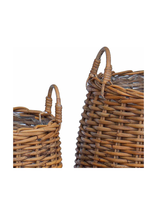 vidaXL Κασπώ Rattan Καφέ 2τμχ