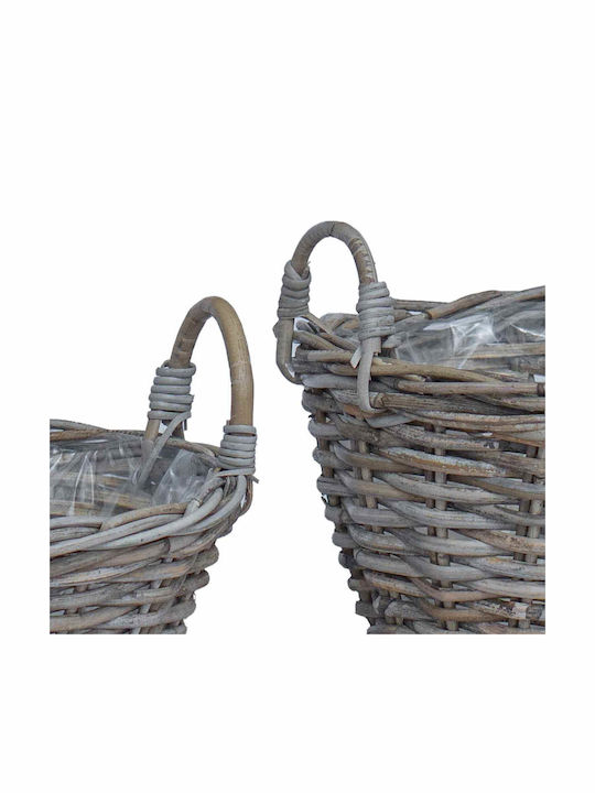 vidaXL Κασπώ Rattan Γκρι 2τμχ