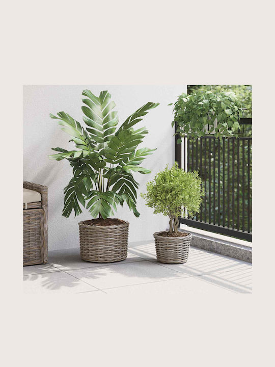 vidaXL Κασπώ Rattan Γκρι 2τμχ