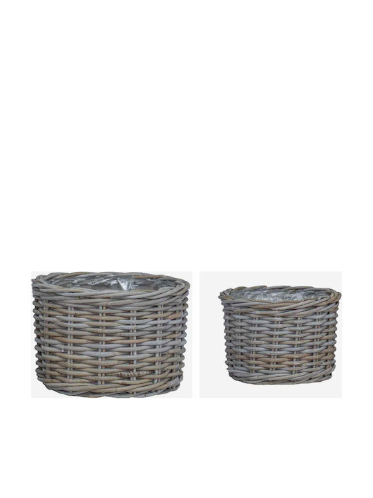 vidaXL Κασπώ Rattan Γκρι 2τμχ