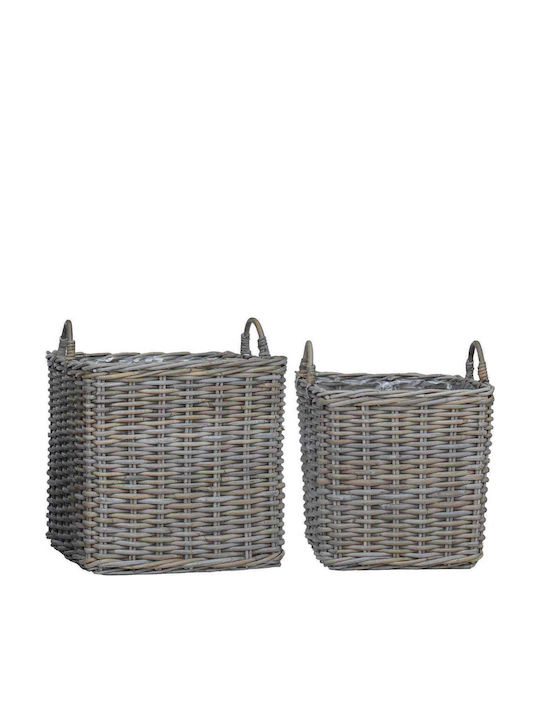 vidaXL Κασπώ Rattan Γκρι 2τμχ