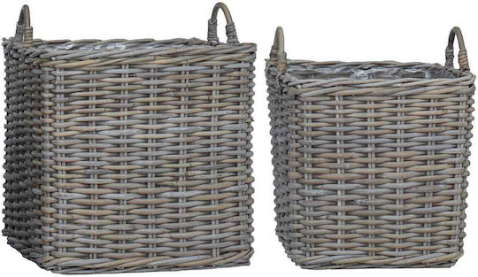 vidaXL Κασπώ Rattan Γκρι 2τμχ