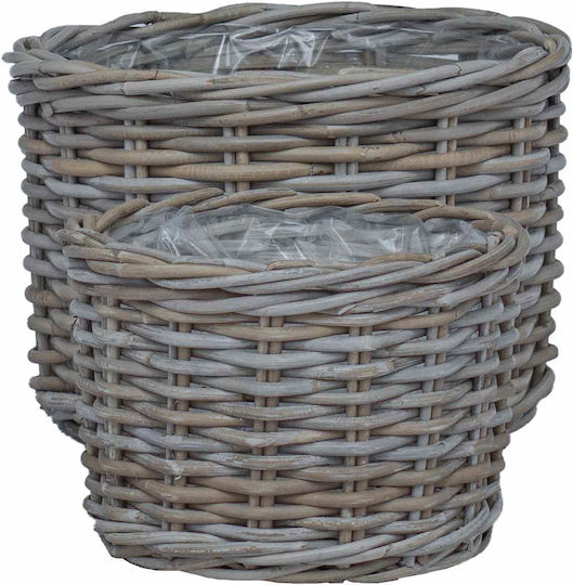 vidaXL Κασπώ Rattan Γκρι 2τμχ