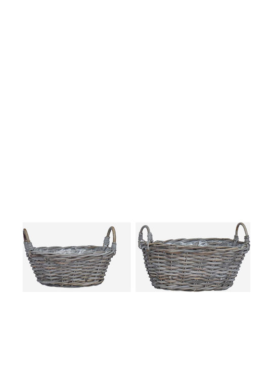 vidaXL Κασπώ Rattan Γκρι 2τμχ