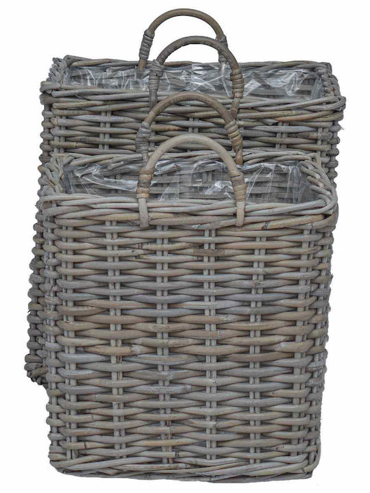 vidaXL Κασπώ Rattan Γκρι 2τμχ