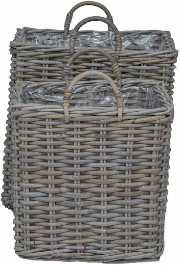 vidaXL Κασπώ Rattan Γκρι 2τμχ