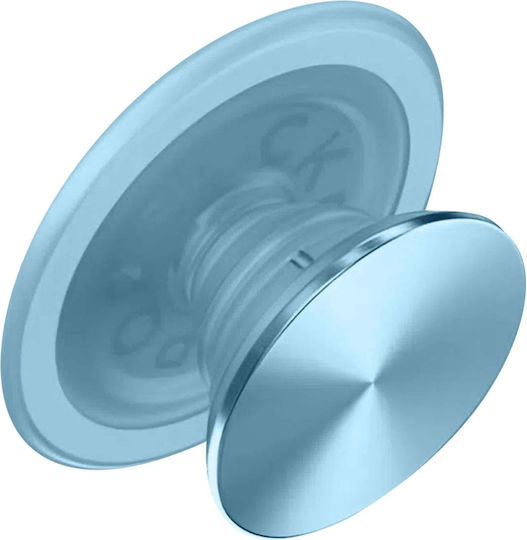 Popsockets Popgrip Кръгъл Magsafe Включва Адаптер Пръстен Magsafe Разтегаема Основа Дръжка Сменяема Горна Част Калъфи за Смартфони Алуминий Син Въздишка