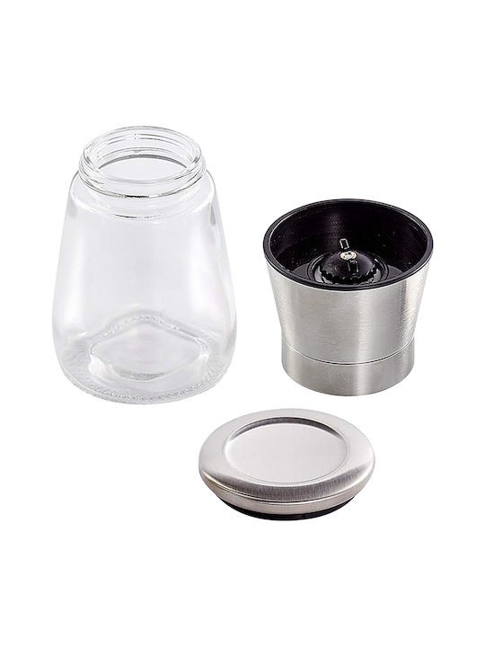 Cheffinger Salz Pfeffer Mühlen Manuell Edelstahl Ultra Haltbar Glas Solide Silber