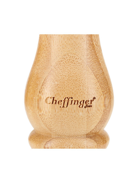 Cheffinger Set 2 Salt Pepper Mills Adjustable Ceramic Grinder Brown Beige