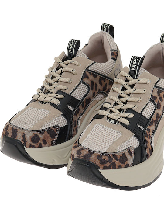 Sneakers Beige Leopard