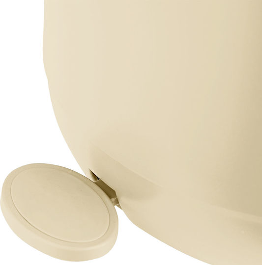 Estia Fjord Plastic Toilet Brush and Basket Set Soft Close 5lt Beige