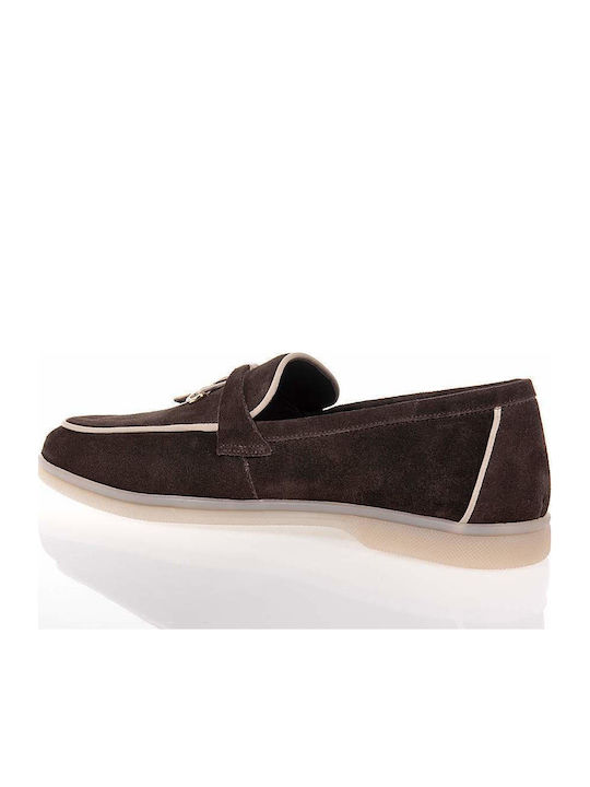 Komis & Komis Leather Women's Loafers in Brown Color