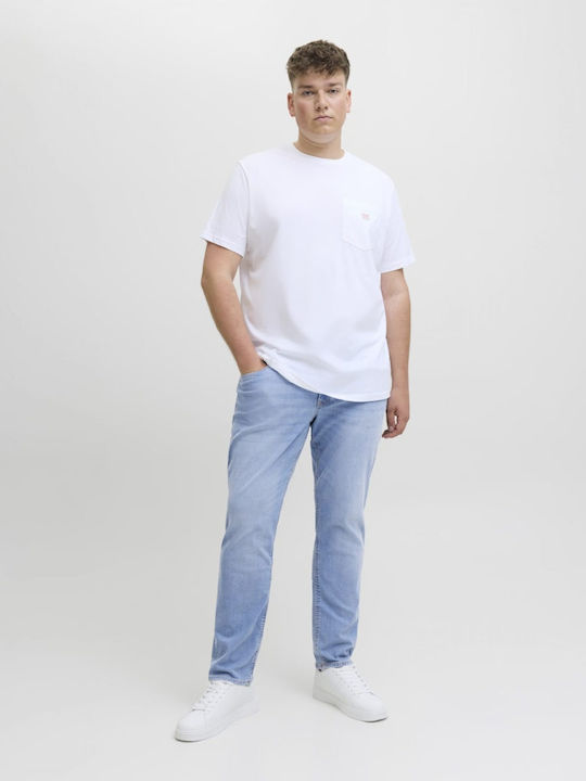 Men's Jeans Pants Elastic with Slim Fit Blue