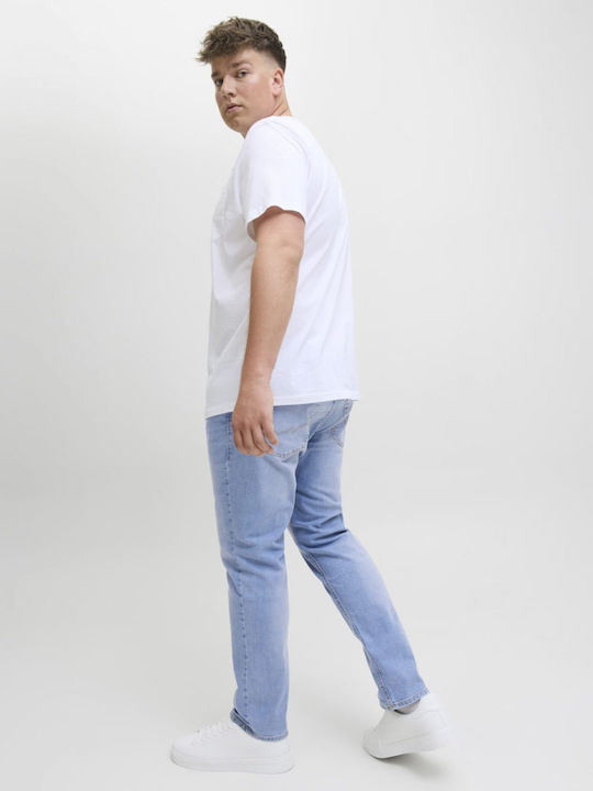 Men's Jeans Pants Elastic with Slim Fit Blue