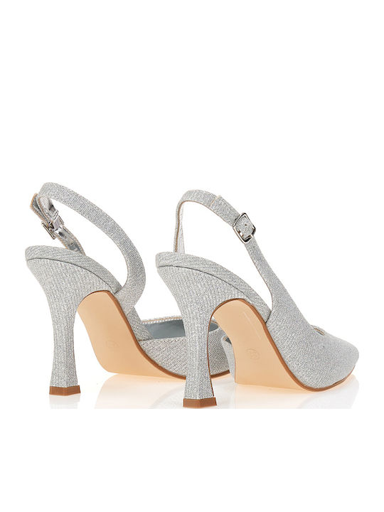 Pumps mit hohem Absatz Silber