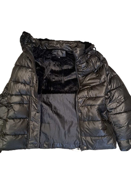 Damen Puffer Jacke für Winter Black