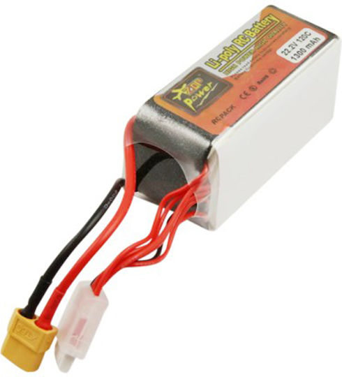 Avizar Battery Fpv Drones Li-polymer 22.2v 1300mah 28.9wh Xt60 Connector White