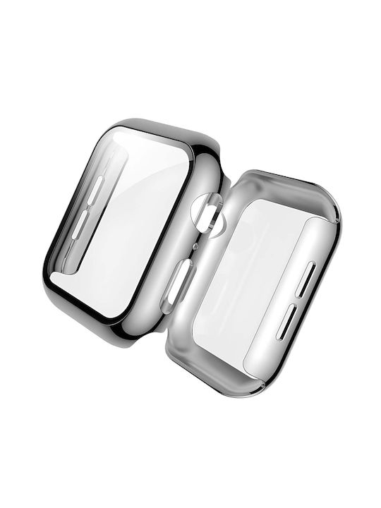 Eko Full Cover Case Watch 41mm Tempered Glass Screen Protector Silver