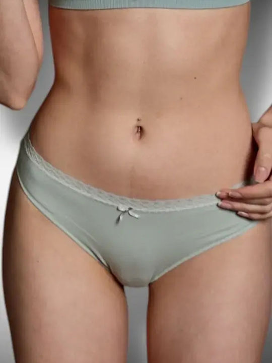 Βαμβακερά Γυναικεία Slip 3Pack με Δαντέλα Μωβ