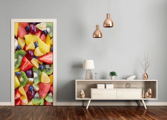 Decorative Sticker Door Sliced Fruits 85x205cm Tulup