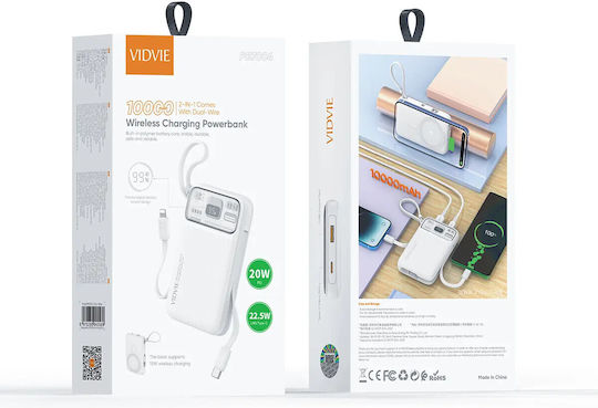 Vidvie PB7004 Power Bank 10000mAh 22.5W White