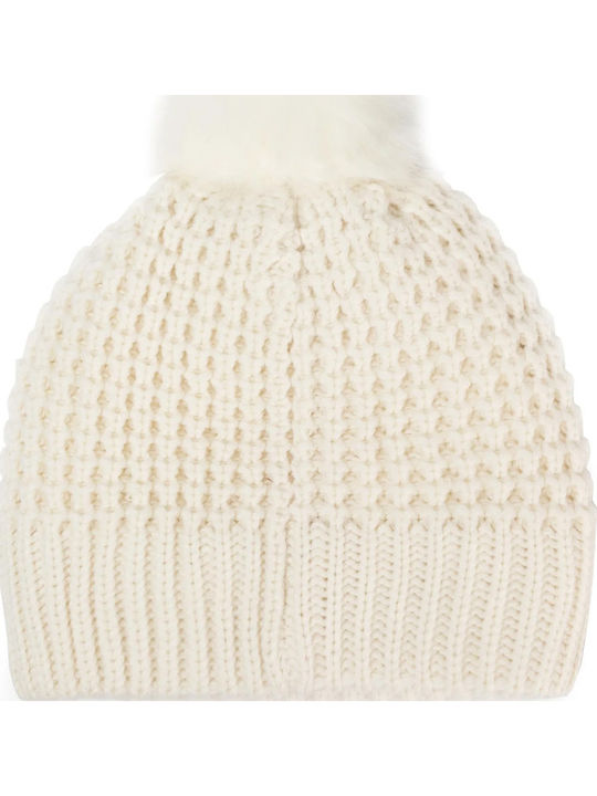 Off White Off White Beanie Γυναικείος Σκούφος Πλεκτός σε Λευκό χρώμα