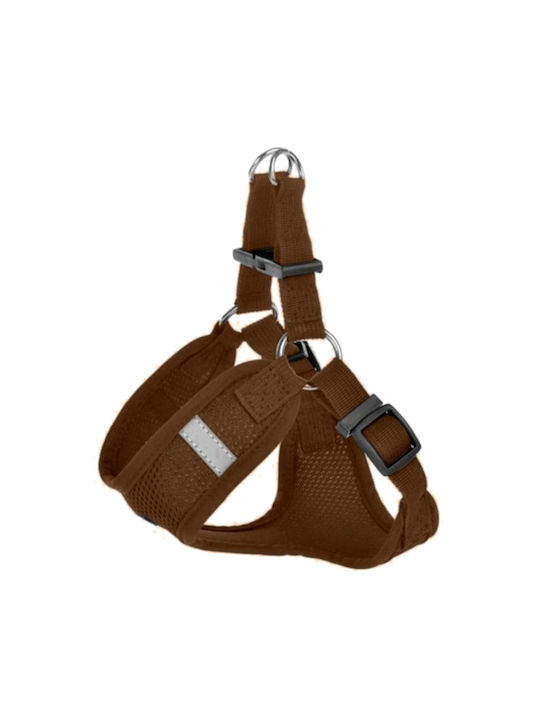 Reflektierendes kleines Hundegeschirr, bequem, Größe XXS, braun, Anione Deutschland