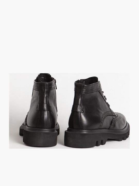 Leder Schwarz Herrenstiefel