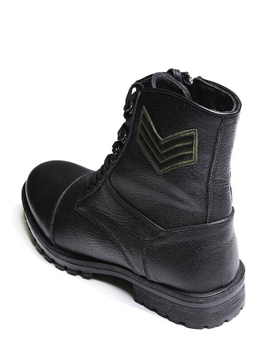 Piele Negru Ghete barbati